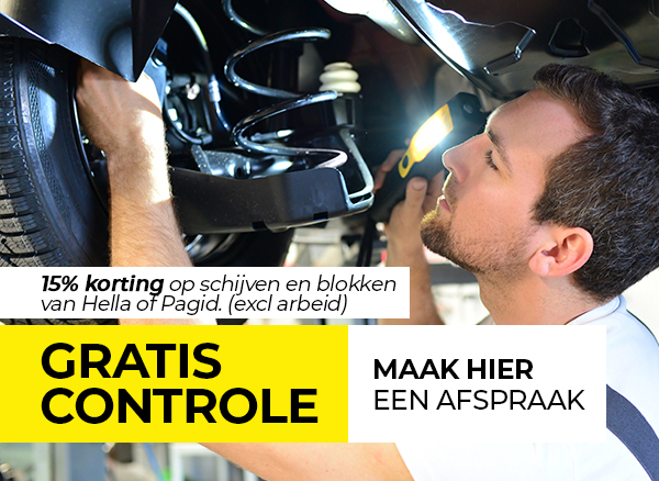 15% korting op remblokken Hella/ Brembo (ex montage)