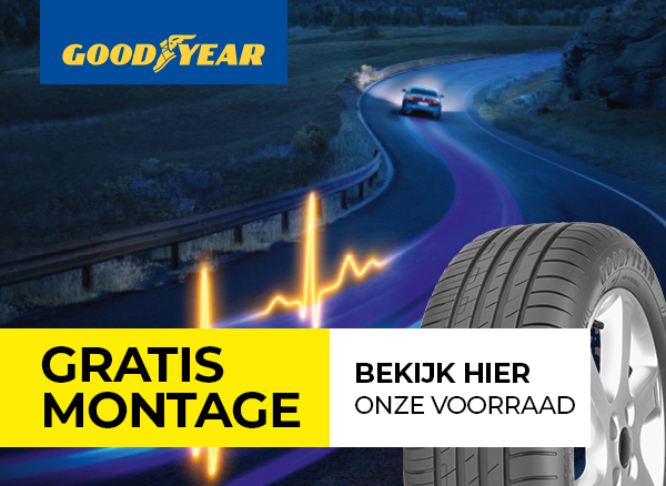 Gratis montage op alle autobanden van Goodyear