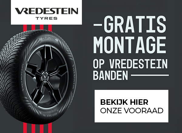 Gratis montage op alle autobanden van Vredestein